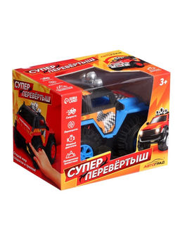 Джип-перевёртыш Внедорожник, работает от батареек, цвет синий - Автоград фото 12