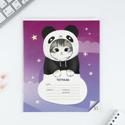 Цена за 10 шт. Тетрадь в клетку, 18 листов, А5, на скрепке, блок №1«Котя» МИКС