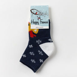 Цена за 6 шт. Носки детские махровые, синие, размер 20-22