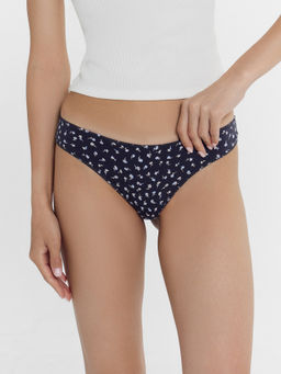 Цена за 2 штуки! Трусы женские бразилиана серые с цветочками цветочки на антраците2 412348 - Mark formelle фото 2