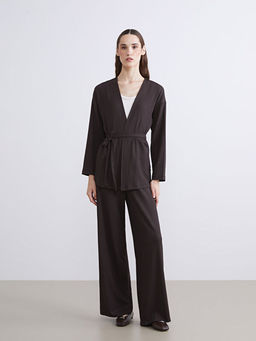 Beli Lastikli Dokulu Kad?n Pantolon