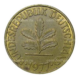 Монета 10 пфеннигов 1977 года G Германия