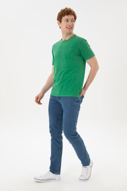 Мужская зеленая базовая футболка - U.s. polo assn фото 4