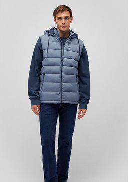 Kapusonlu Mavi Sisme Yelek