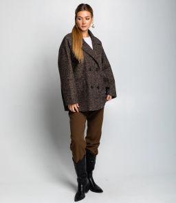 Полупальто #КТ1813 (5), коричневый - Dommod фото 4