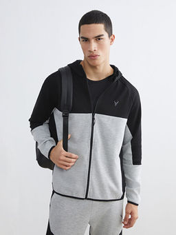 Kap??onlu Uzun Kollu Erkek Fermuarl? Sweatshirt