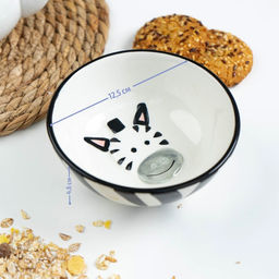 Миска керамическая «Зебра», 300 мл, d=12 см