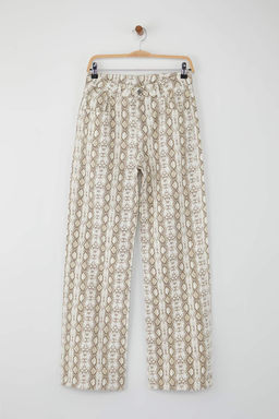 Cok Renkli Animal Y?lan Desenli Yuksek Bel Wide Leg Jeans TWOAW26JE00136 - Trendyolmilla фото 5