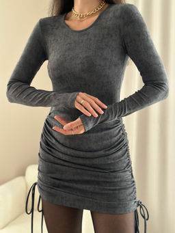 Платье Рикки (графитовый) - Nadi bordo фото 5