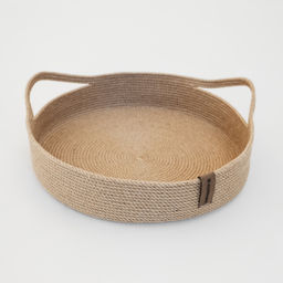 Корзина-лежанка для животных из джута d-40см с ушками - Уютности фото 8