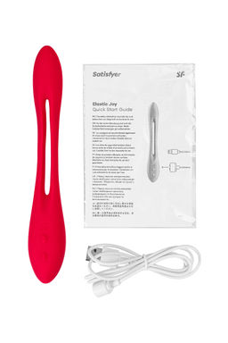 Многофункциональный вибратор для пар Satisfyer Elastic Joy, красный  фото 10