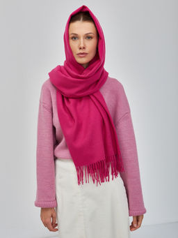 В составе шерсть и кашемир! теплый двусторонний палантин - Tantino фото 8