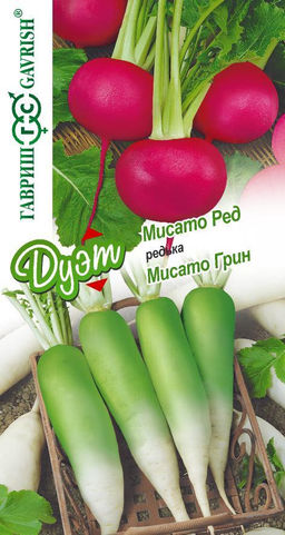 ДУЭТ Редька Мисато Ред китайская 0,3 гр+Мисато Грин 0,3 гр (г)