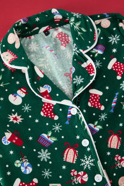 Siyah Yumusak Hissiyatl? Y?lbas? Temal? Orme Pijama Tak?m? THMAW24PT00051 - Trendyolmilla фото 13