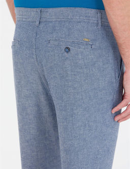 Lacivert Carrot Fit Beli Lastikli Kanvas Pantolon - Pierre cardin фото 3