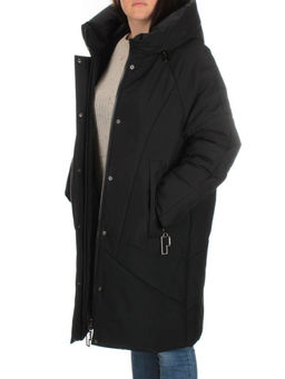 M-9117 BLACK Пальто зимнее женское CORUSKY (верблюжья шерсть) - Фабричный китай фото 9