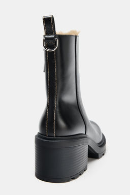 WATER REPELLENT LEATHER ANKLE BOOTS - Zara фото 6