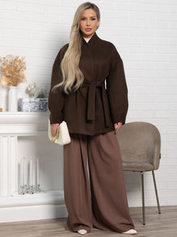 Пальто Мелания (горький шоколад) Б15185-5М - Lt collection фото 12