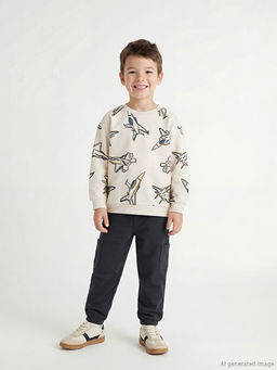 Bisiklet Yaka Erkek ?ocuk Sweatshirt ve E?ofman Alt