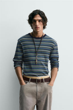 RIBBED STRIPED T-SHIRT - Zara фото 10