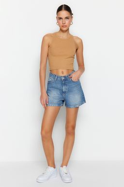 Mavi Yuksek Bel City Boy Denim Sort TWOSS23SR00199
