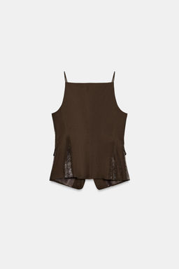 CHALECO EFECTO BRILLO / Marr?n - Zara фото 8