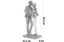 Статуэтка 11,5*8*25,5 см Пара с малышом, серебро - Elan gallery фото 2