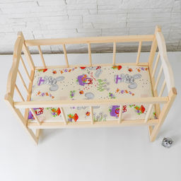 Кровать - качалка для кукол, большая, 50×30×45 см