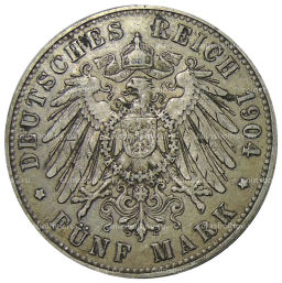 5 марок 1904 года A Германия (Пруссия)