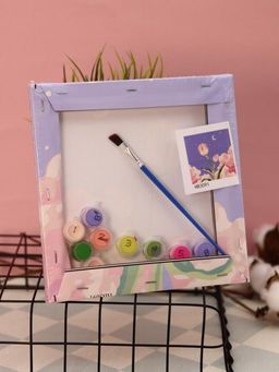 Картина по номерам на подрамнике Draw Me! Flower in the night, (20*20 см)