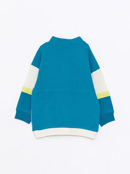 Dik Yaka Uzun Kollu Bask?l? Erkek Bebek Sweatshirt - Waikiki фото 2