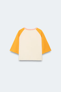 2-14 A?OS/ CAMISETA MANGA RANGL?N CONTRASTE LIMITED EDITION / Calabaza - Zara фото 2