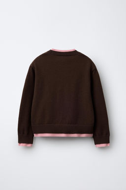 DOUBLE LAYER TRIM KNIT SWEATER - Zara фото 2