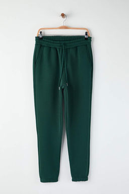 Yesil Un?sex Regular/Normal Kesim Paca Lastikli Ici Polar Esofman Alt? TMNAW22EA0346