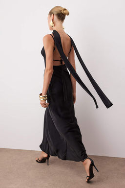 Kahverengi Sal Detayl? Saten Dokuma Maxi Abiye Gece Mezuniyet Elbisesi TPRSS25EL00312 - Trendyolmilla фото 29