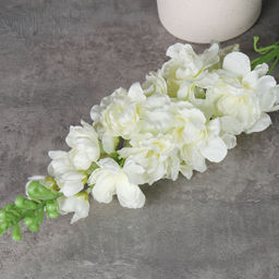 Цветок искусственный Дельфиниум 22 цветка белый 94 см / A56 /уп 50/500/ - Галеонтрейд фото 7