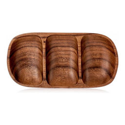 Блюдо сервировочное Walmer Organic, 31х16 см, цвет темное дерево  фото 2