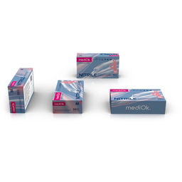 Mediok Перчатки нитриловые смотровые одноразовые неопудренные / Nitrile Optima, размер XS, розовый фламинго, 50 пар (100 штук)  фото 2