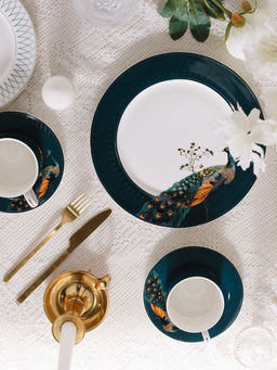 Тарелка WY Royal bird, d=26.5 см, фарфор, синяя