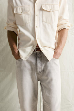 JEANS STRAIGHT ANKLE FIT / Gris claro - Zara фото 5