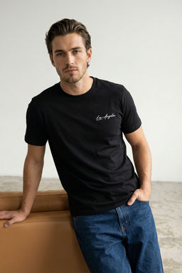 Siyah-Beyaz 2li Paket Regular Kesim Nak?sl? T-shirt TMNSS26TS00039