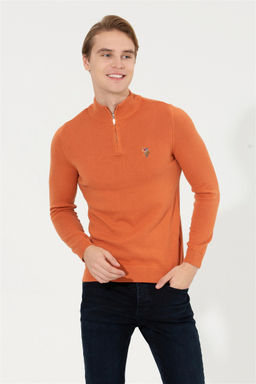 Мужской трикотажный свитер с воротником-стойкой и плиткой Неожиданная скидка в корзине - U.s. polo assn фото 2