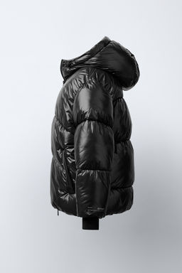 WATER-REPELLENT QUILTED COAT WITH HOODIE - Zara фото 3