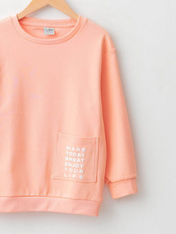 Bisiklet Yaka Bask?l? Uzun Kollu Erkek ?ocuk Sweatshirt - Waikiki фото 3