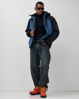 Горнолыжная куртка мужская зимняя синего цвета 7616S - Mtforce фото 15