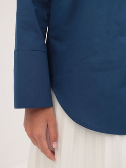 Блузка женская дл. рук. KATHARINA KROSS KK-B-0004V-т.синий  фото 3