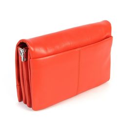 Женская кожаная сумка кросс-боди с тремя отделениями 3086 Ватермелон Ред - Cidirro фото 3