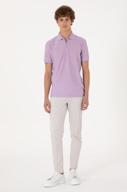 Erkek Regular Fit Fermuarl_ Lila Desenli Ti__rt Sepette S_rpriz _ndirim - U.s. polo assn фото 4