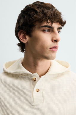 WAFFLE-KNIT HOODIE - Zara фото 7