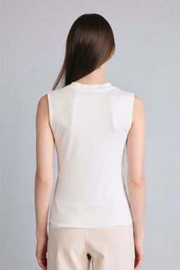 Slim Fit Kolsuz Tunik - Defacto фото 3